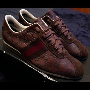GUCCI "Icon" Guccissima Brown Sneaker | 138732 | Size 38.5